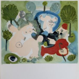 Scène Colorée aux Personnages - Pablo Picasso