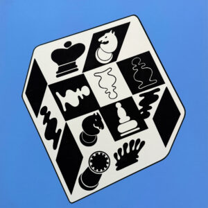 Jeu D'eches Bleu - Victor Vasarely