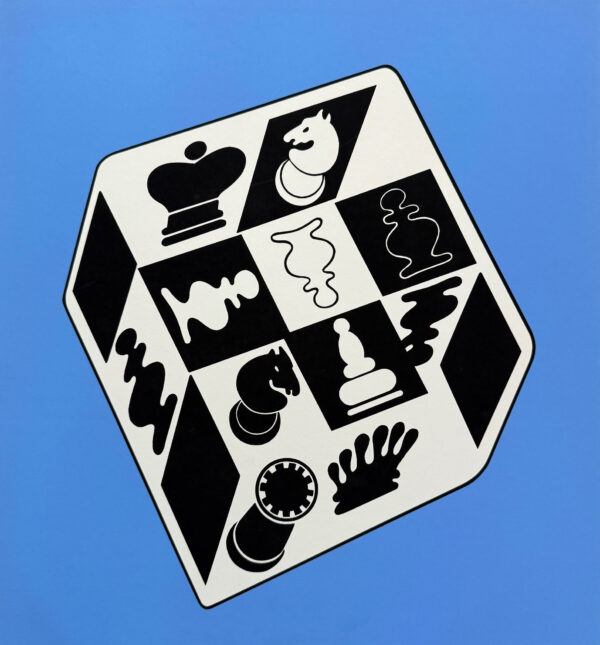 Jeu D'eches Bleu - Victor Vasarely