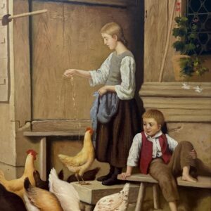 Scène D’intérieur avec Poules - Xxe Siècle École Moderne