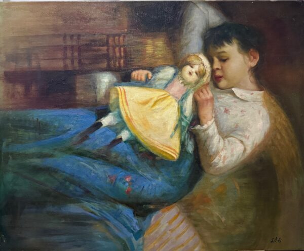 Enfants Jouant A la Poupee - Samuel Smills