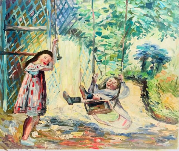 Filles Jouant A la Balancoire - Ème Siècle Taylor Xx