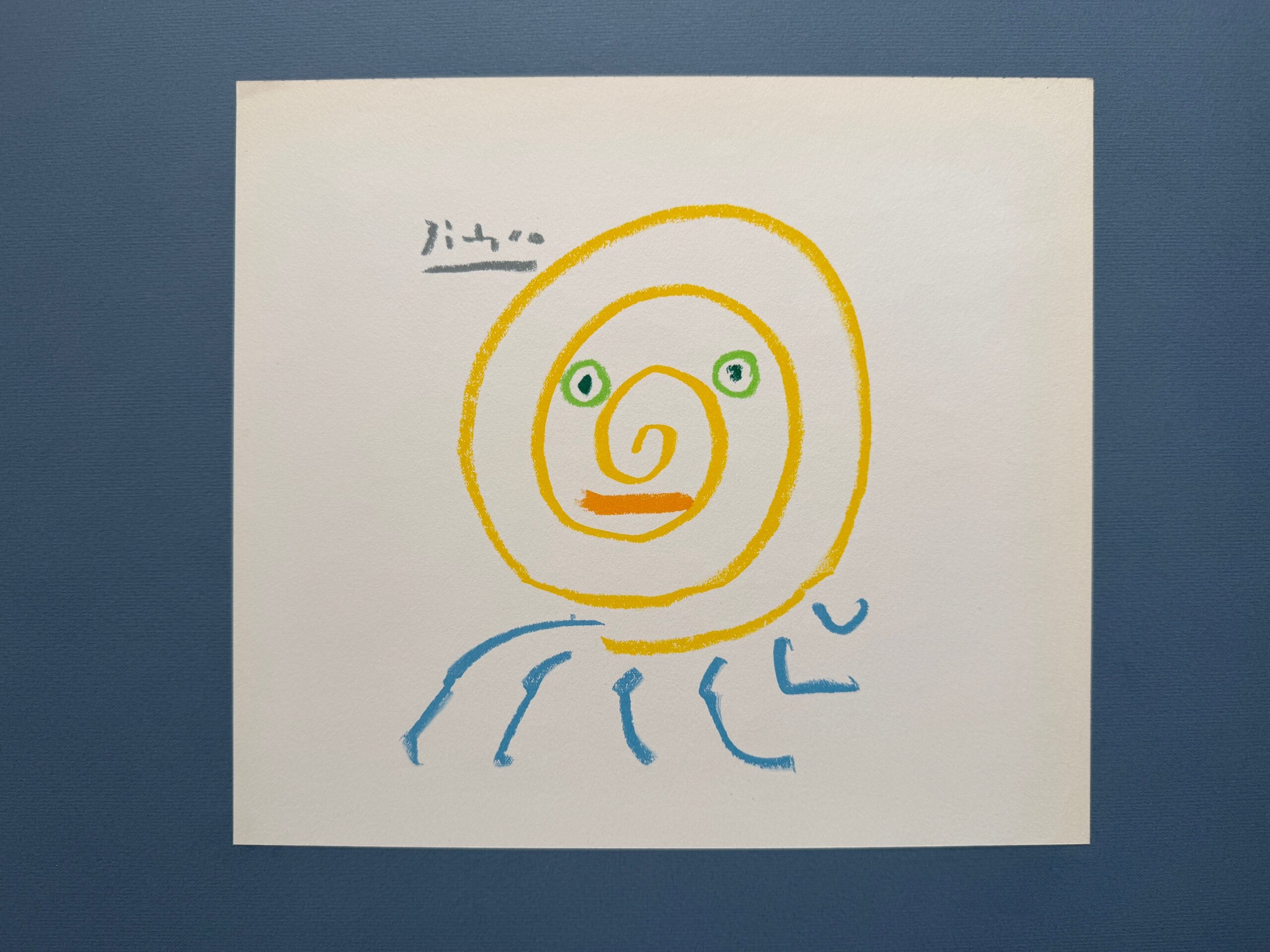 Tete Spiralee au Fond Jaune - Pablo Picasso – Image 1
