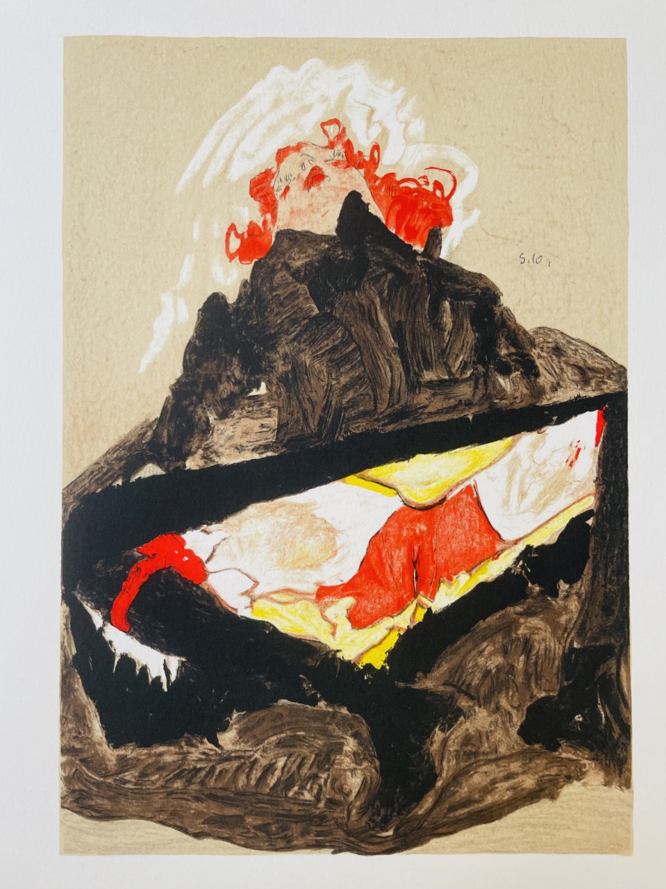 Fille Rousse aux Jambes Ecartees - Egon Schiele – Image 1