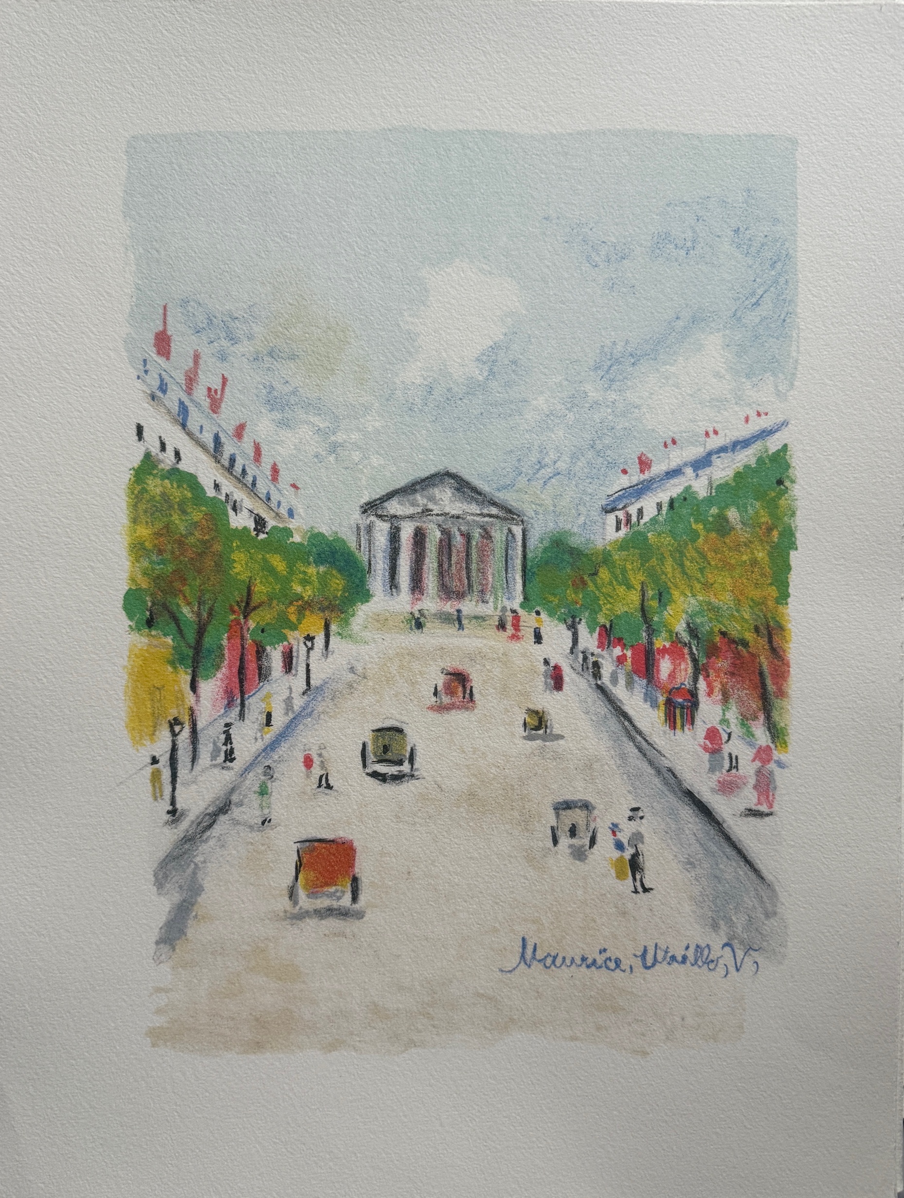 Paris , la Madeleine et la Rue Royale - Maurice Utrillo – Image 1