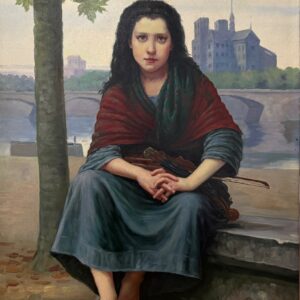 Femme Assise - Xxe Ecole Française