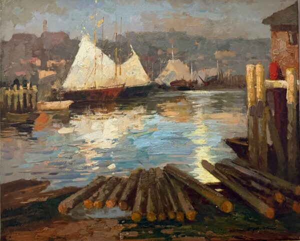 Voiliers au Coucher du Soleil - Francis Christaux Xx