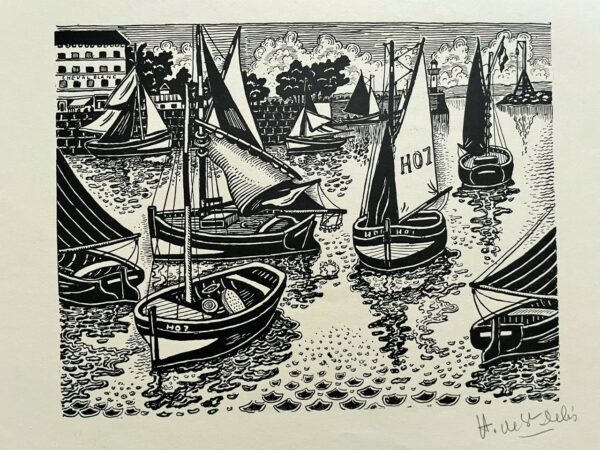 Honfleur,Voiliers au Mouillage - Henri Liénard De Saint-Delis