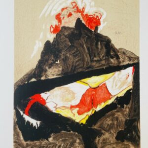 Fille Rousse aux Jambes Ecartees - Egon Schiele