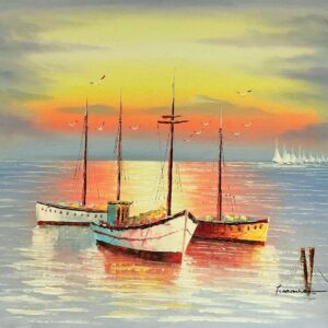 Coucher de Soleil - Ecole Moderne 20E Eeuw