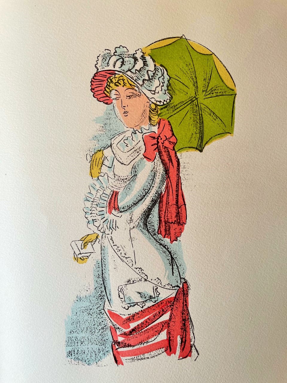 Jeune Fille A la Parapluie Verte - Raoul Dufy – Image 1