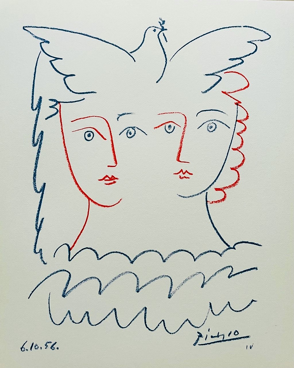 Visages A la Colombe - Pablo Picasso – Image 1