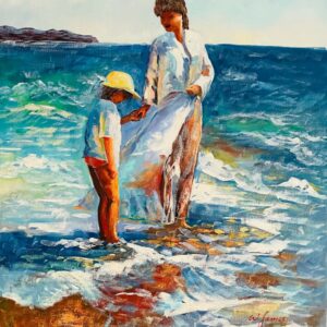 Avec Son Fils au Bord de L'eau - 20E Eeuw W.james
