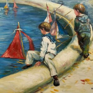 Les Deux Petits Garcons - William West 20E Eeuw