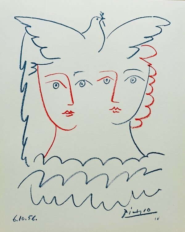Visages A la Colombe - Pablo Picasso