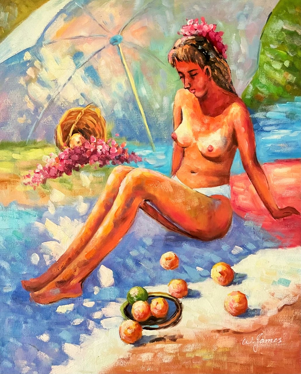 Nu aux Fruits - Xxe Siècle W. James – Image 1
