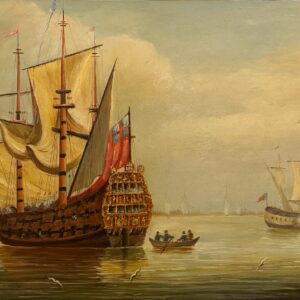 Navires À L’horizon Calme - Ecole Française Xxe
