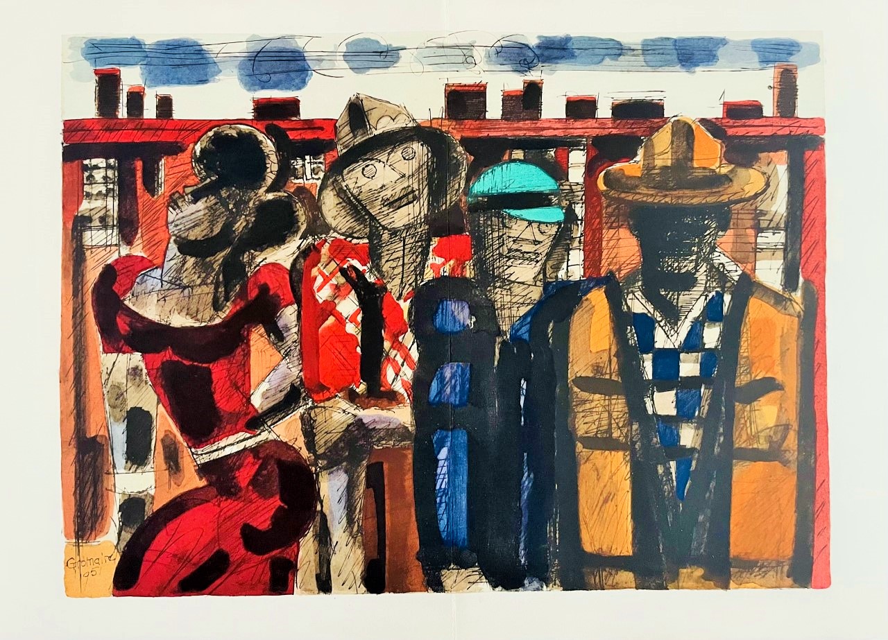 Harlem la Rue (1951) - Marcel Gromaire – Image 1