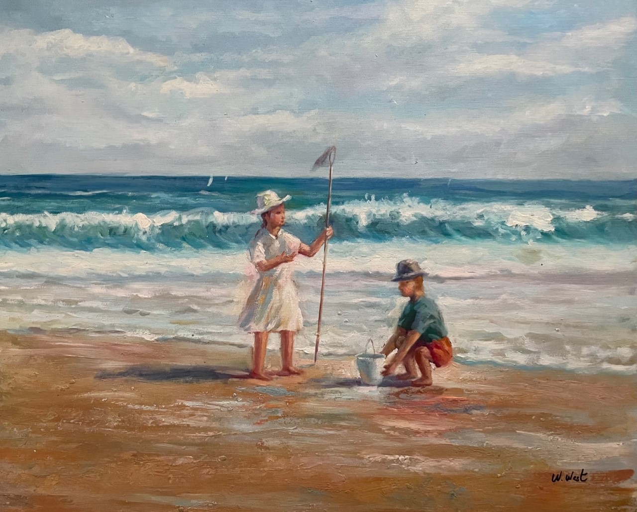 Enfants Jouant au Bord de L