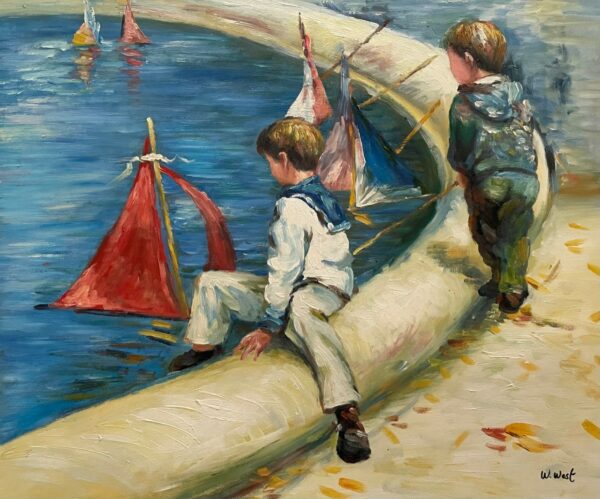 Les Deux Petits Garcons - William West 20E Eeuw