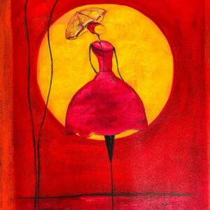 Femme A la Parapluie Jaune - Jhonny Yuvin Xx