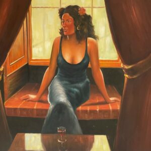 Elegante A la Robe Bleue - Giorgio 20E Eeuw Santini