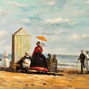 Scene de Plage - William West 20E Eeuw