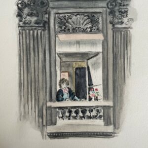 Elegante A la Fenetre - André Dignimont