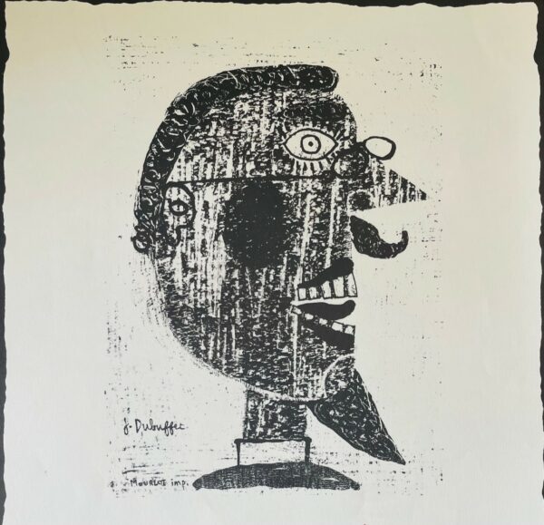 Barbu A Lunette - Jean Dubuffet