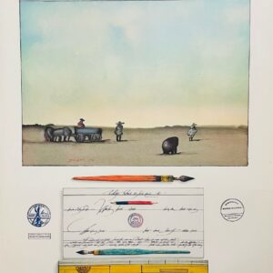 Lettre et Far West - Saül Steinberg