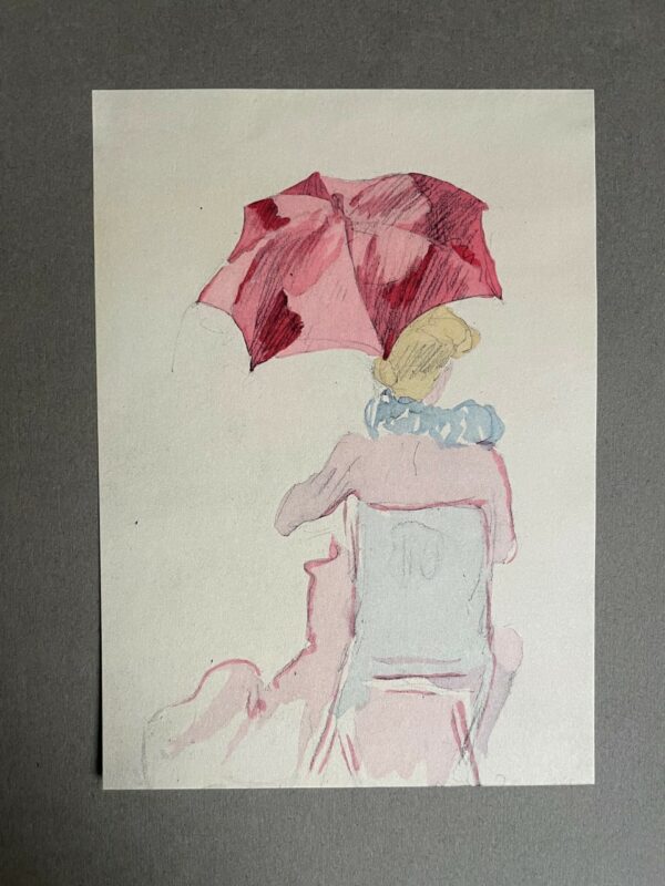 L'ombrelle Rouge - Villon Jacques