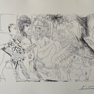 Groupe avec Viellard À la Torche - Picasso Pablo
