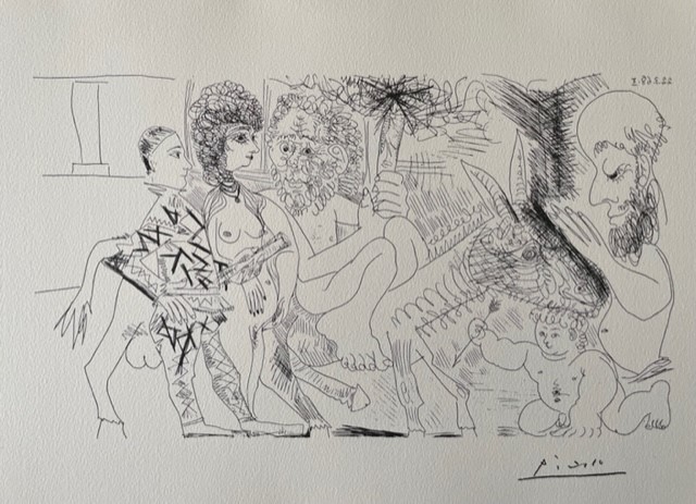 Groupe avec Viellard À la Torche - Picasso Pablo – Image 1