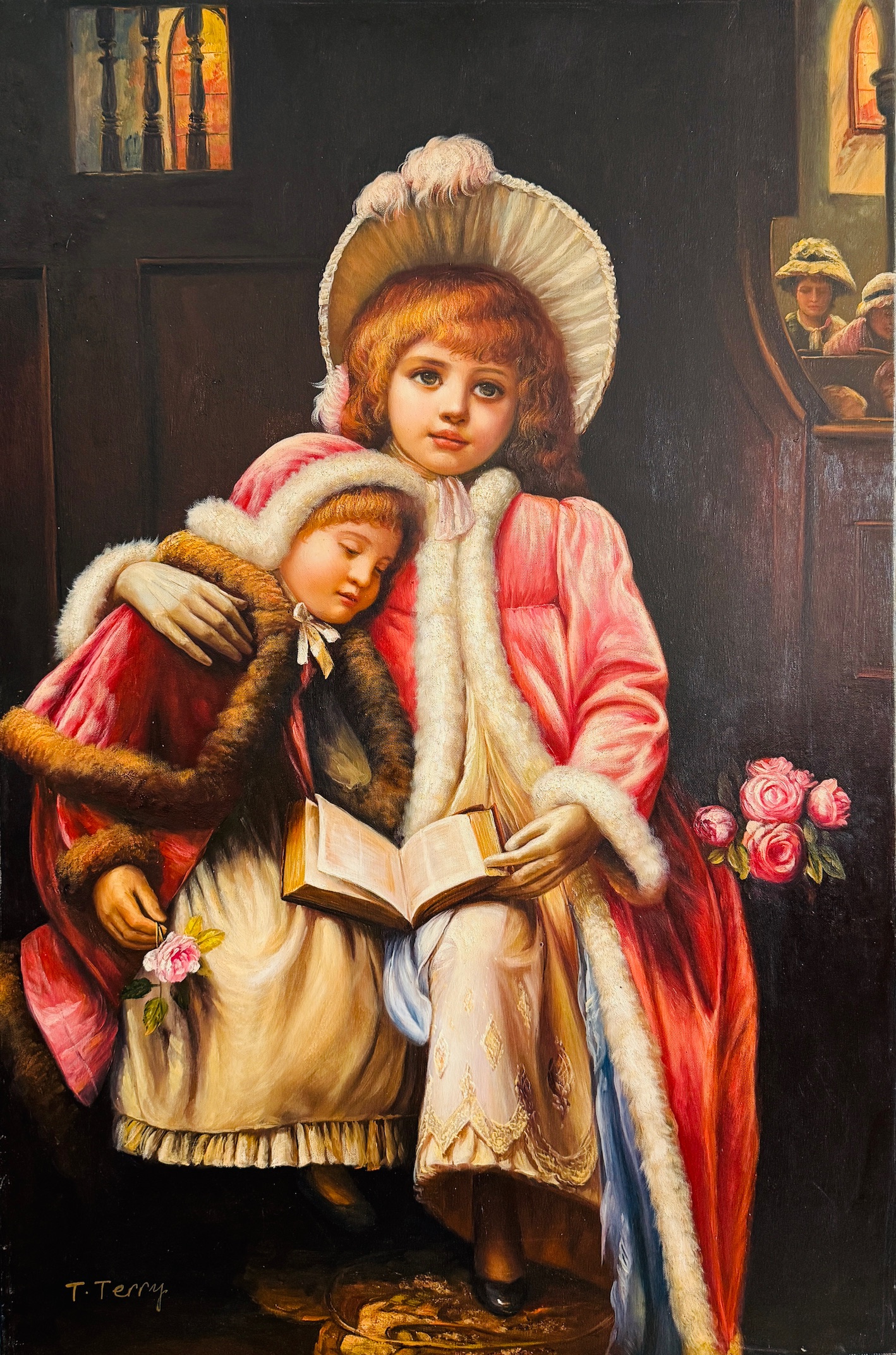 L’enfant au Manteau Rouge - 20E Eeuw Ecole Moderne – Image 1
