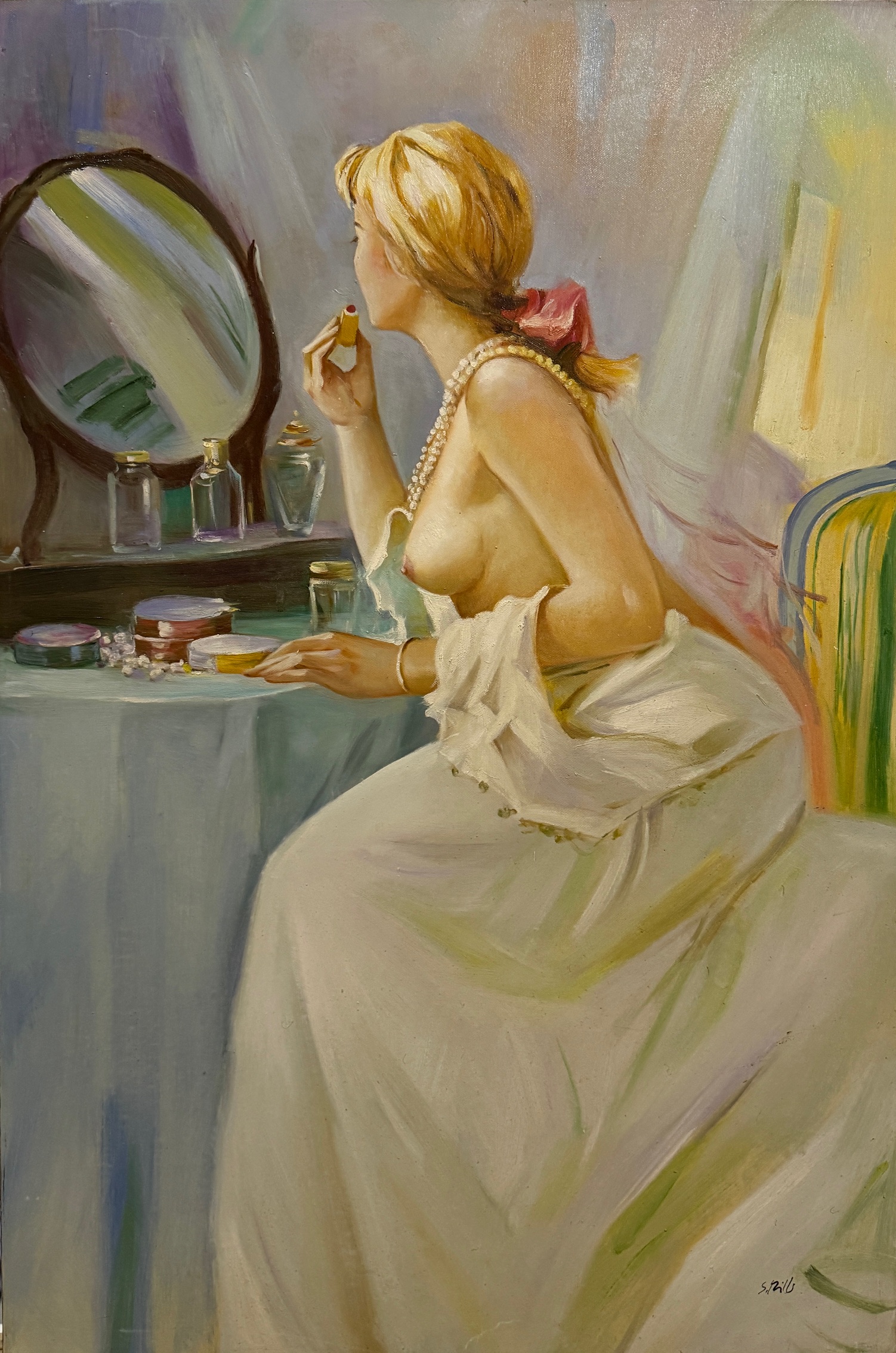 La Femme À la Coupe Dorée - Samuel Smills – Image 1