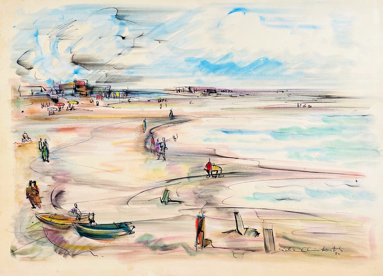 Les Promeneurs sur la Plage - Sacha Chimkevitch – Image 1