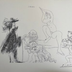 Quatre Portefaix Apportant À un Gentilhomme une Jeune Femme sur une Litière - Picasso Pablo