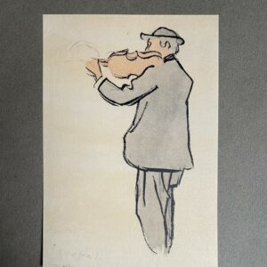 Violoniste dans une Cour - Jacques Villon