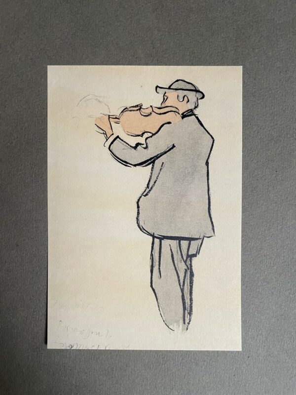 Violoniste dans une Cour - Jacques Villon
