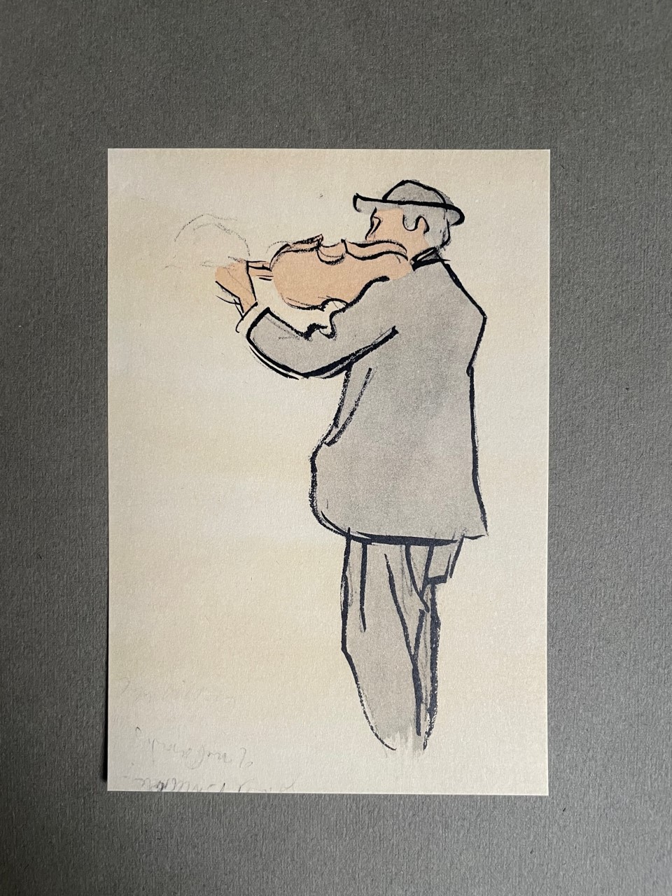 Violoniste dans une Cour - Jacques Villon – Image 1