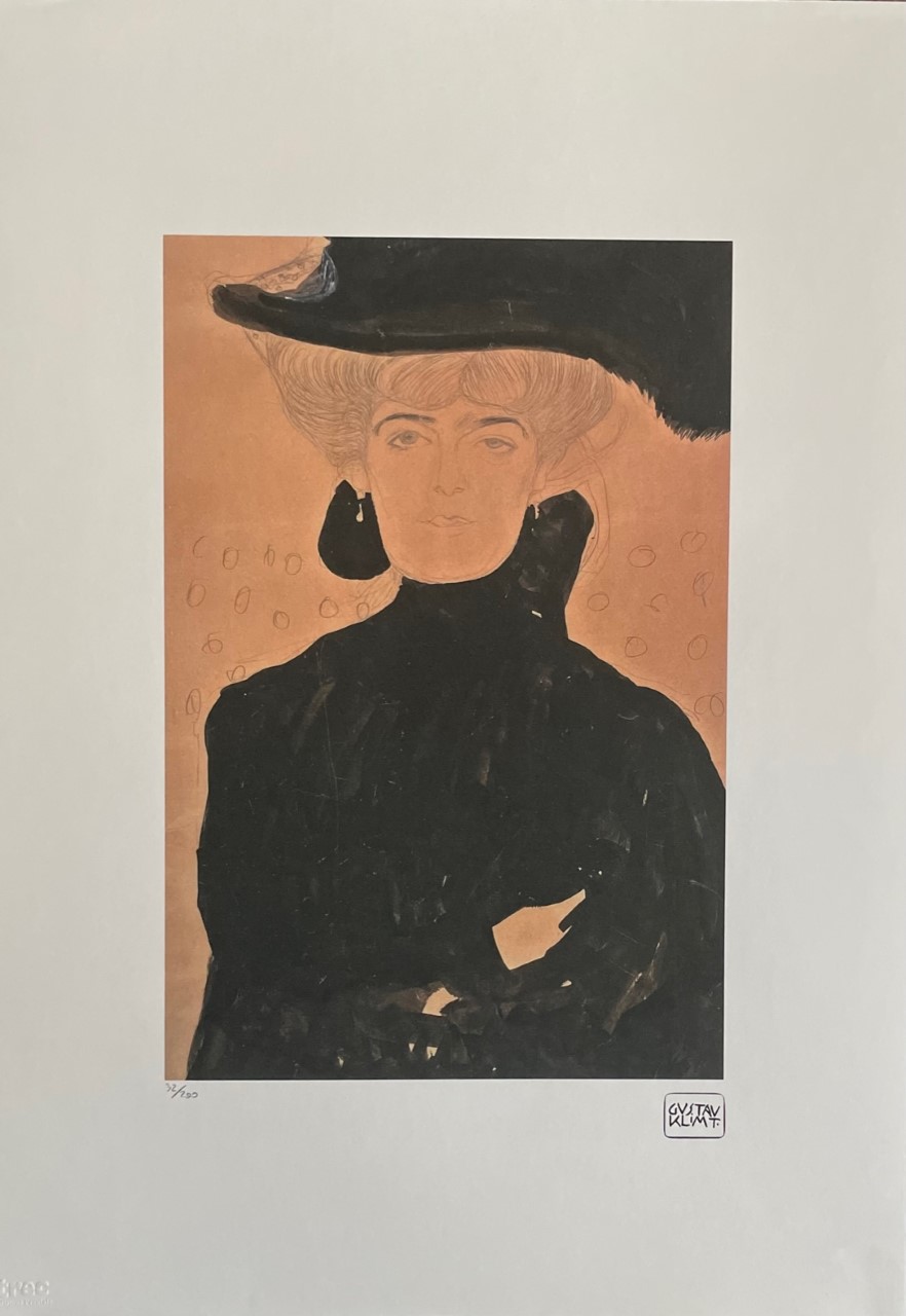 Dame au Chapeau Noir A Plume - Gustav Klimt – Image 1