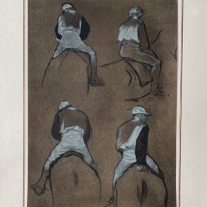 Étude de Quatre Jockeys de Dos - Edgar Degas