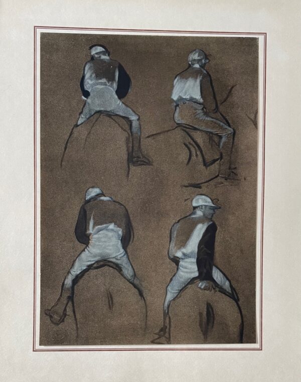 Étude de Quatre Jockeys de Dos - Edgar Degas