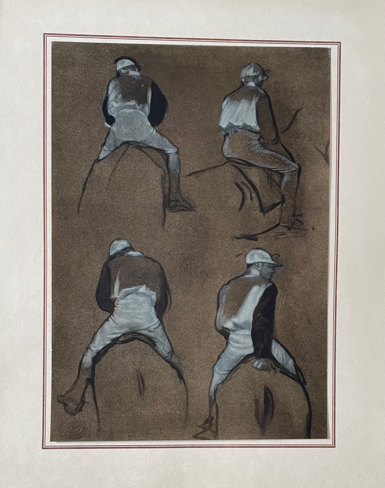 Étude de Quatre Jockeys de Dos - Edgar Degas – Image 1