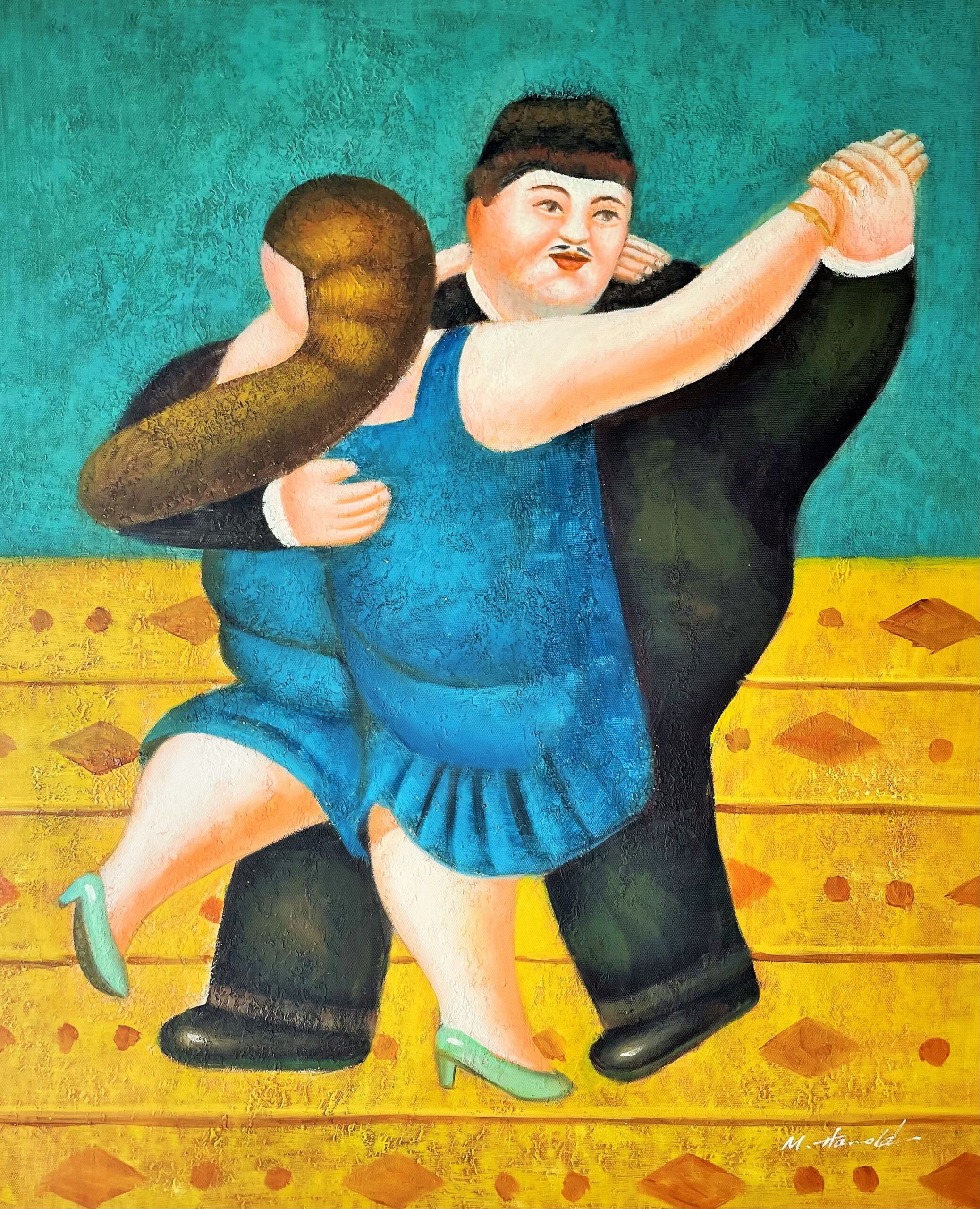 Le Couple Danseurs I - Matthieu Hanold 20E Eeuw – Image 1