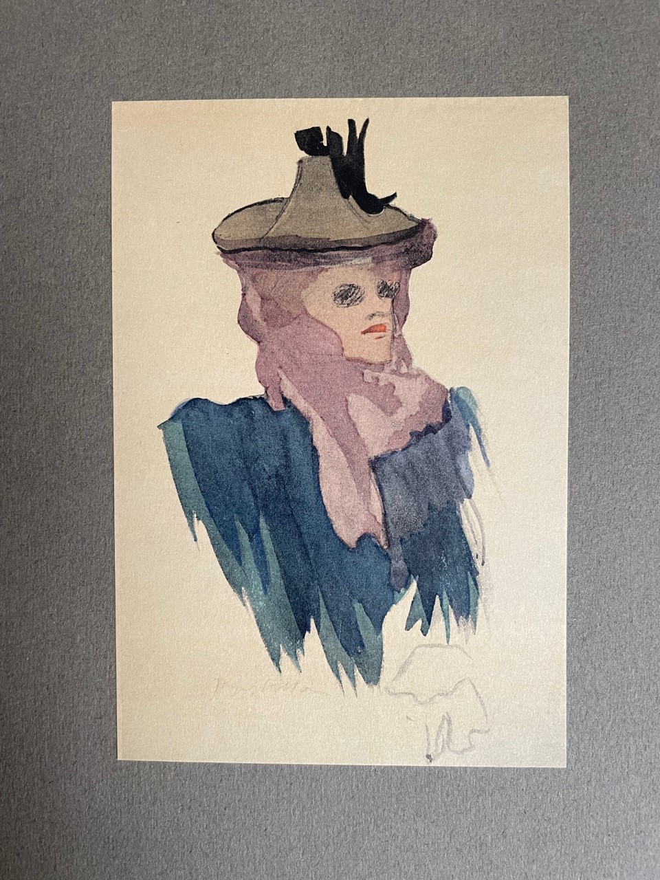 Americaine au Filet Rouge - Jacques Villon – Image 1