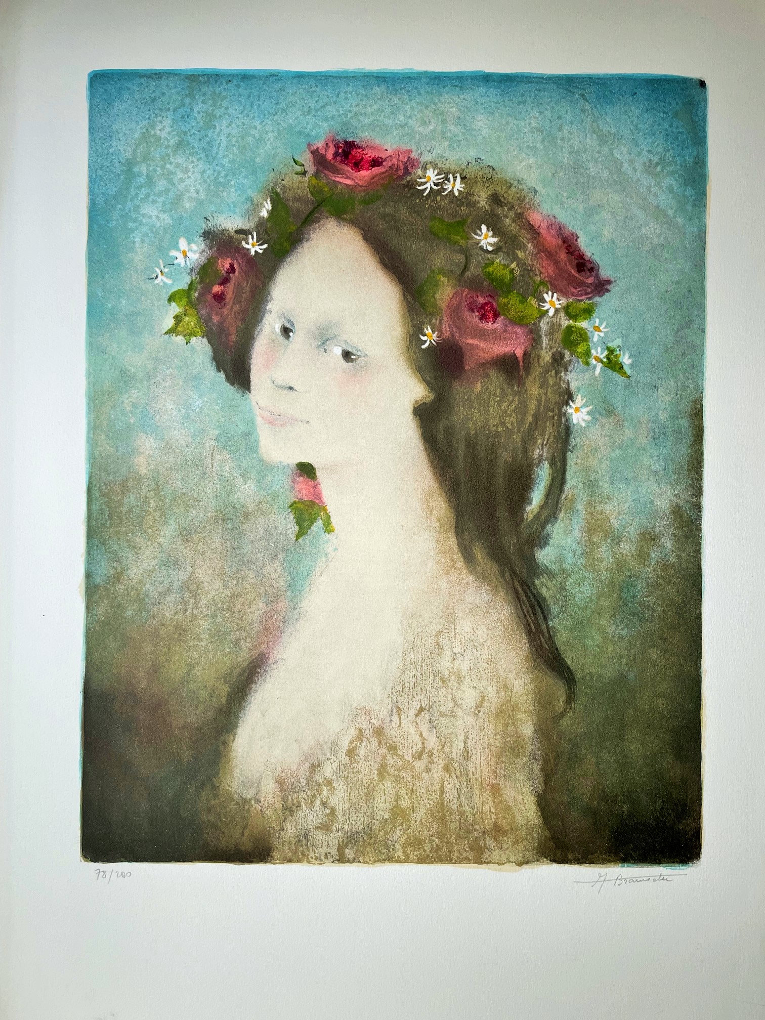 Jeune Fille A la Couronne Fleurie - André Braunecker – Image 1