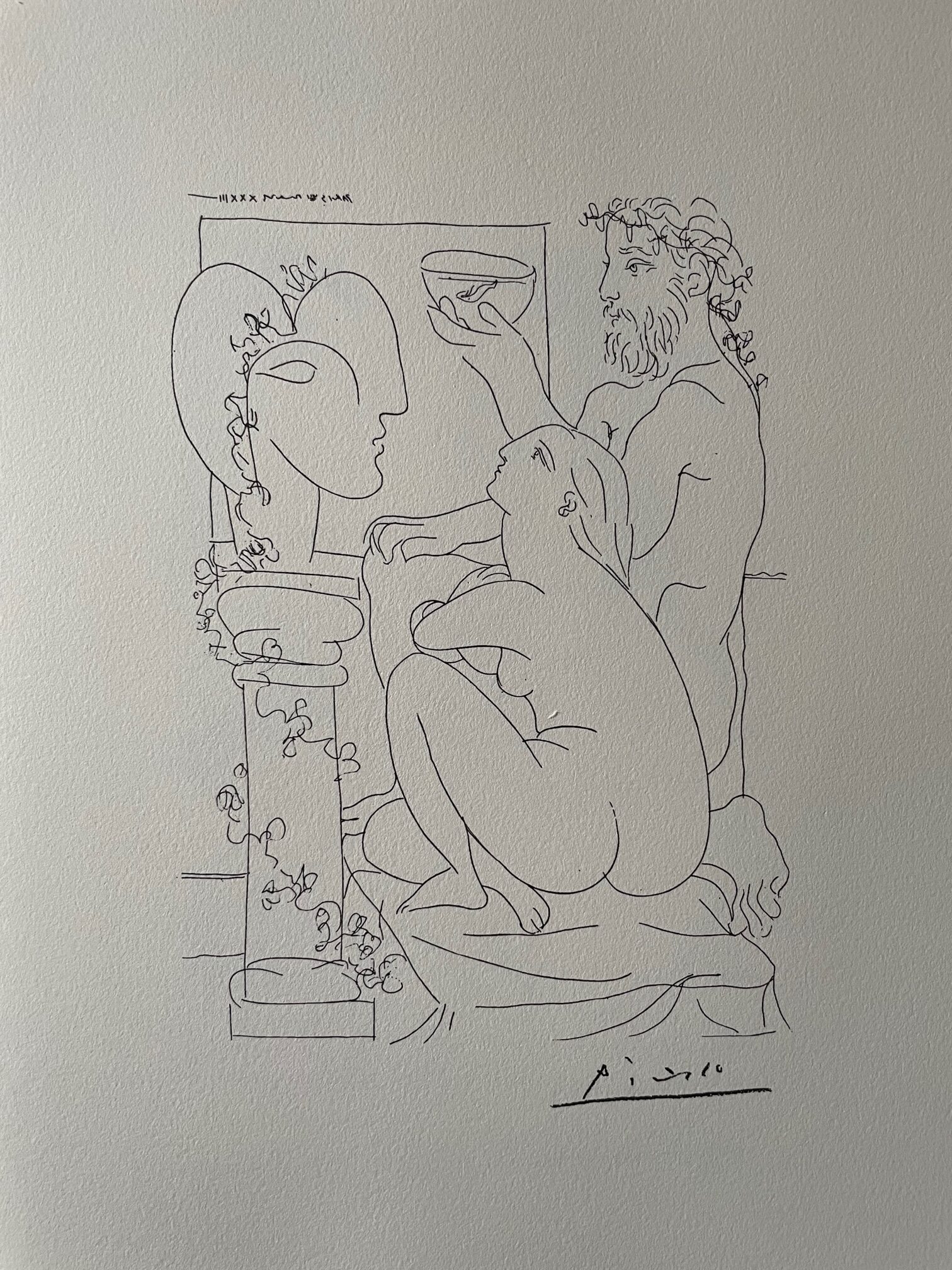 Sculpteur au Bol et Modele Accroupi - Pablo Picasso – Image 1