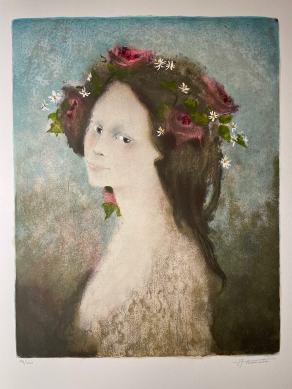 Jeune Fille A la Couronne Fleurie - André Braunecker