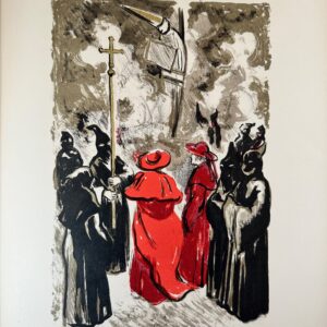 Procession Gouache - Yves Brayer